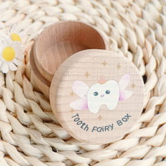 Wooden Tooth Fairy Keepsake Box - Perfect For Storing Baby Teeth & Fetal Hair, Ideal Birth Souvenir & Home Decor, Great For Birthdays & Baby Showers Tooth Fairy Box Tooth Keepsake Box