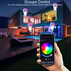 1PCS B22 LED WiFi Smart Light Bulb, RGB Smart Bulbs, 10W B22 Tuya APP Bulbs, Dimmable 16 Million Colours Changing Light Bulbs BT Control, 10W B22 Smart Tuya Bulbs Seting Timers, Scene And Music Sync, Voice Control