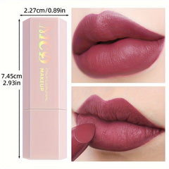 Long Lasting Lipstick: Natural Look, Waterproof, High Pigment, Reddish-Purple Hue, Suitable for All Skin Types