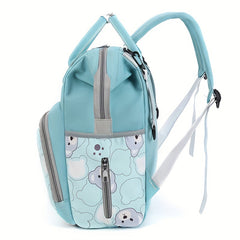 Fashion-Forward Moms Backpack - Ultra-Lightweight, Waterproof, & Spacious with Adorable Bear Design - Perfect for On-the-Go, Includes Stroller Attachment