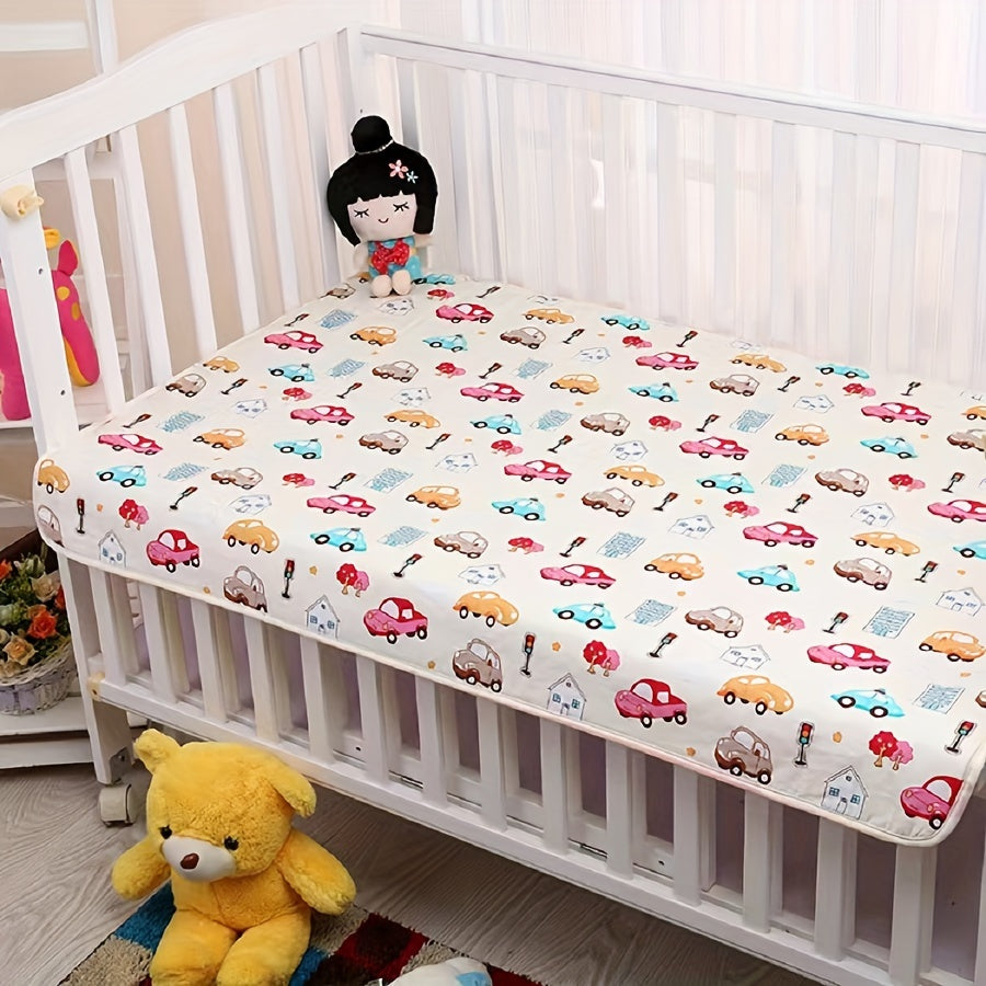 Large Size Super Soft Waterproof Diaper Changing Mat, Breathable Washable Cartoon Printed Mat