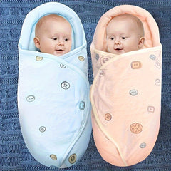 Cartoon Printed Head Guard Pure Cotton Sleeping Bag For Baby 0-3 Months Christmas, Thanksgiving Day, New Year, Valentine's Day Gift