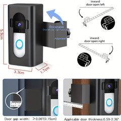 Anti-Theft Doorbell Mount, Video Door Bell Cameras Mount Bracket, No Drill Anti-Theft Camera Doorbell Holder Mounting Bracket, For Video Doorbell 1/2/3/3 Plus/4 Houses Apartments Dorm Office