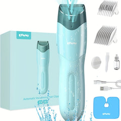 Vacuum Hair Clippers, Rechargeable Vacuum Hair Cutter With 2 Modes, Waterproof Hair Clippers Trimmers, Cordless Haircut Kit