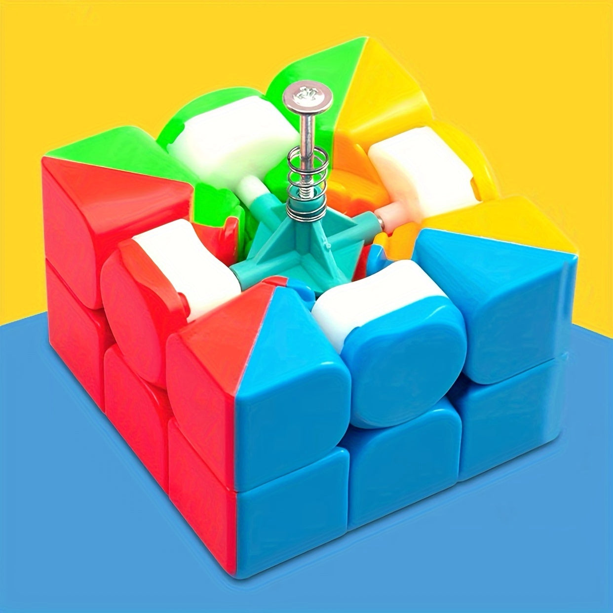 Three-Level Puzzle Cube - Vibrant Solid Color Design, Exceptionally Smooth Rotation, Zero Lag - Perfect Christmas Gift Idea or Special Occasion Present