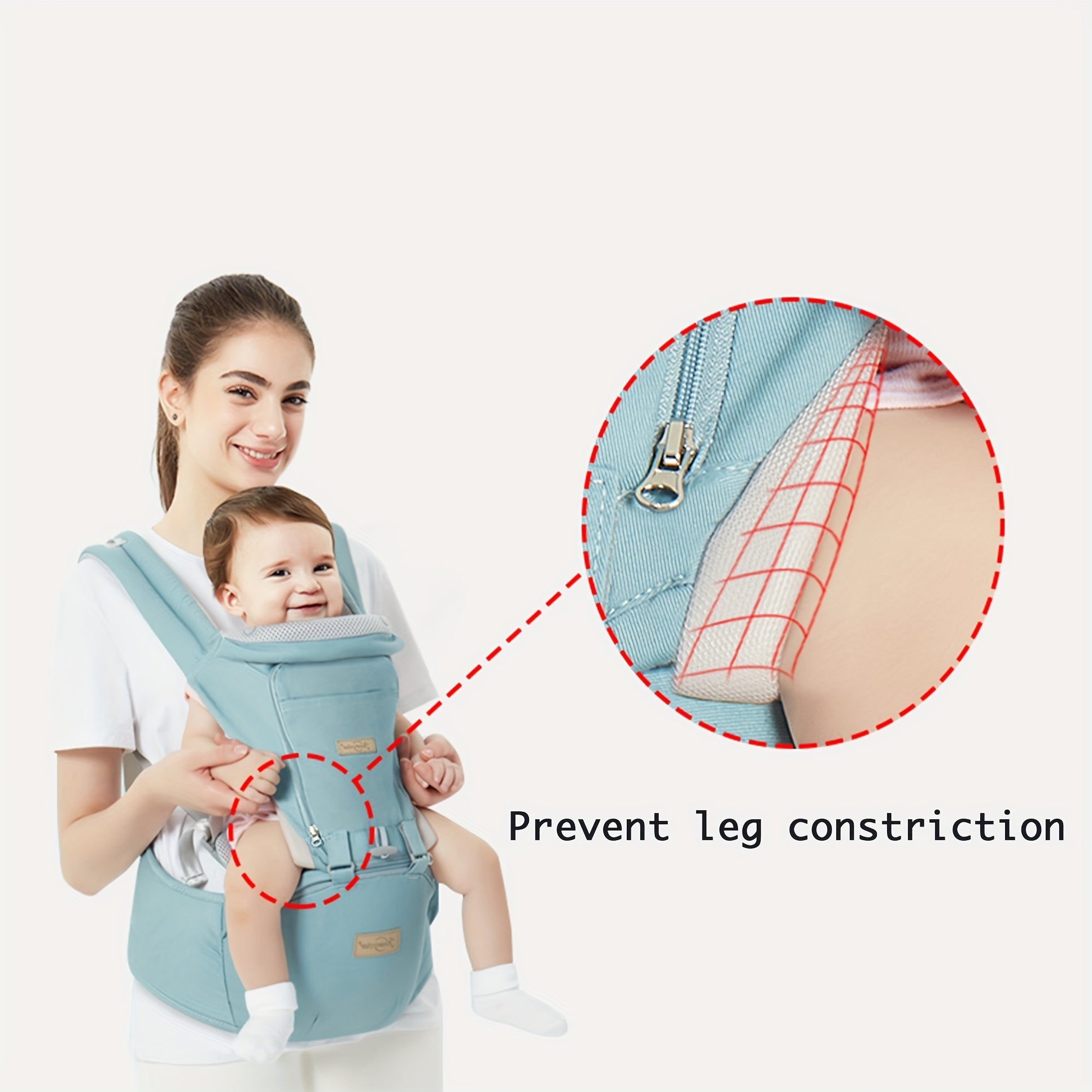 Baby Carrier With Hip Seat, Lightweight Breathable Windproof Sunshade, Ergonomic Design Waist Stool For Hiking And Travelling