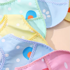 3pcs Waterproof Baby Feeding Bibs - Easy Clean, Snap Closure For Infants 0-3 Years Baby Feeding Supplies Baby Feeding Accessories