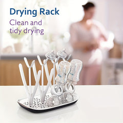 Baby bottle drying rack, drying rack, storage rack, can hold up to 8 bottles, as well as nipples, breast pump parts, pacifiers and other baby accessories, easy to disassemble and store, uses minimal counter space, BPA free