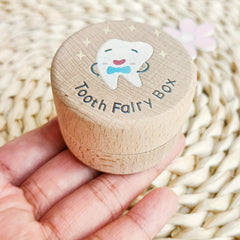 1 Charming Wooden Tooth Fairy Box - Collect, Store And Preserve Precious Tooth And Fetal Hair Memories - Unique Birth Keepsake, Home Decor And Birthday Gift