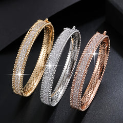 Simple Bangle Bracelet With Full Of Sparkly Zircon Bracelet All-match Jewelry For Women Clothing accessory