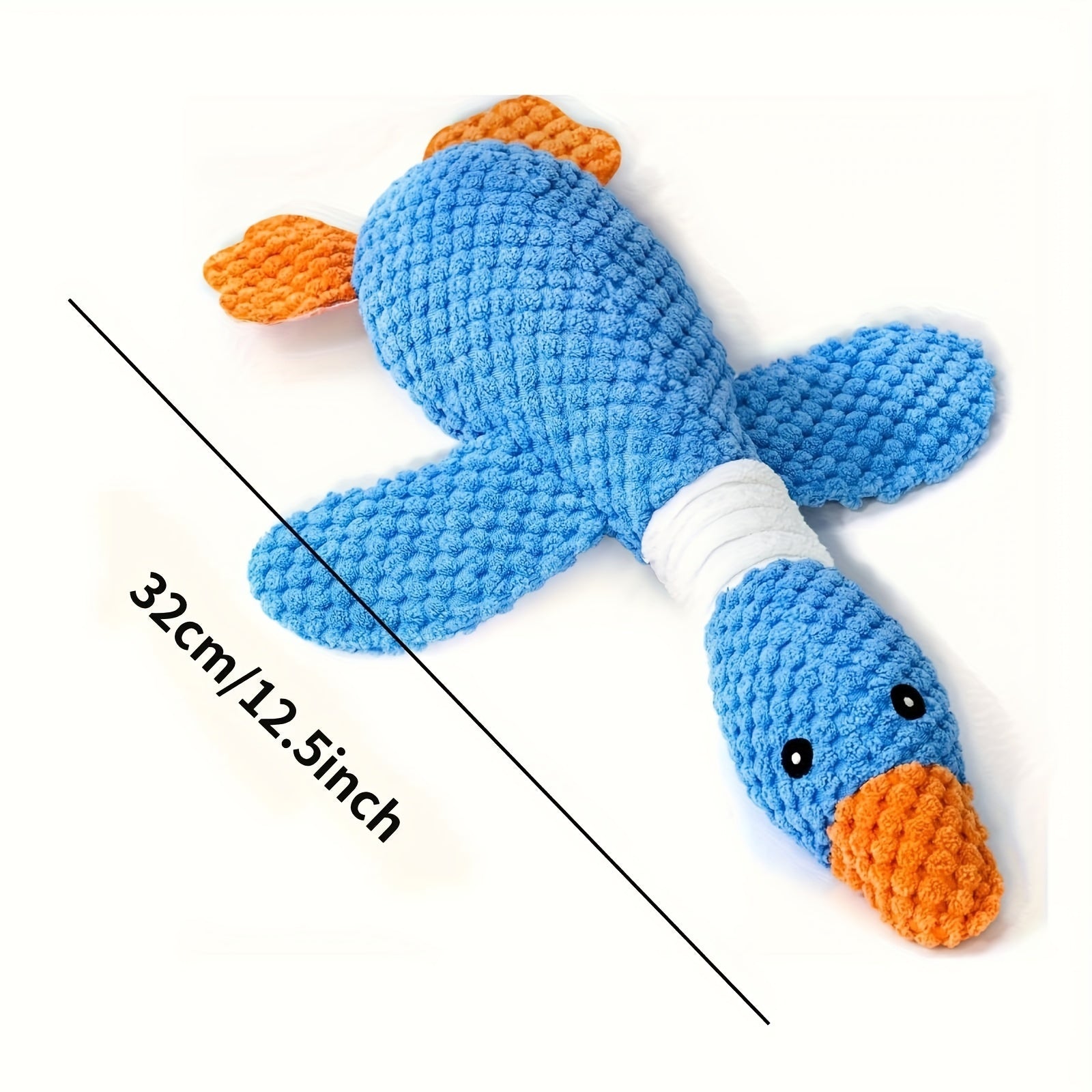 Durable Plush Goose-Shaped Dog Toy for Teething and Play - Soft, Chew-Resistant Fabric for Medium Breeds - Ideal for Dental Health and Interactive Fun - Assorted Colors - Kerala Elegance