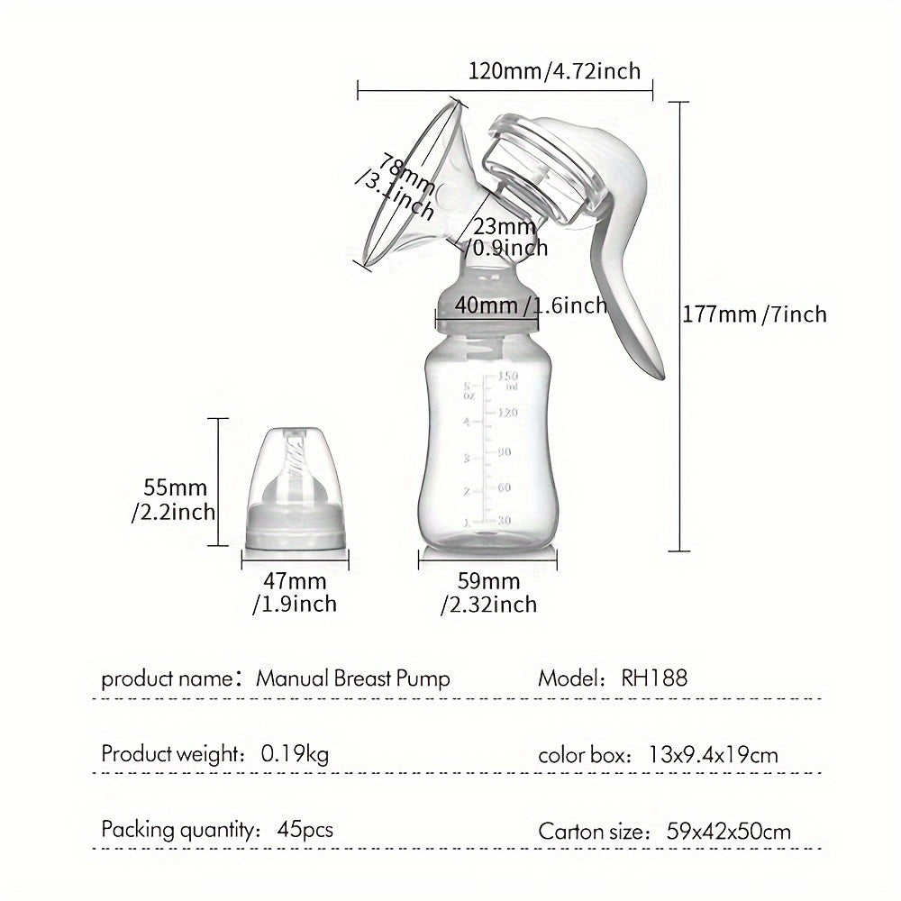 Breast Pump, Manual Breast Pump, Safe And Comfortable, No Noise, Feeding Breast Pump