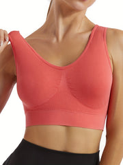 4pcs Seamless Wireless Sports Bras - Ultra-Comfortable & Moisture-Wicking Tank Top Bra Set for Running & Workouts - Stylish Lingerie for Active Women