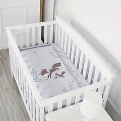 Animal Mother And Child Three-piece Baby Bedding Set (quilt, Bed Sheet, Bed Skirt)