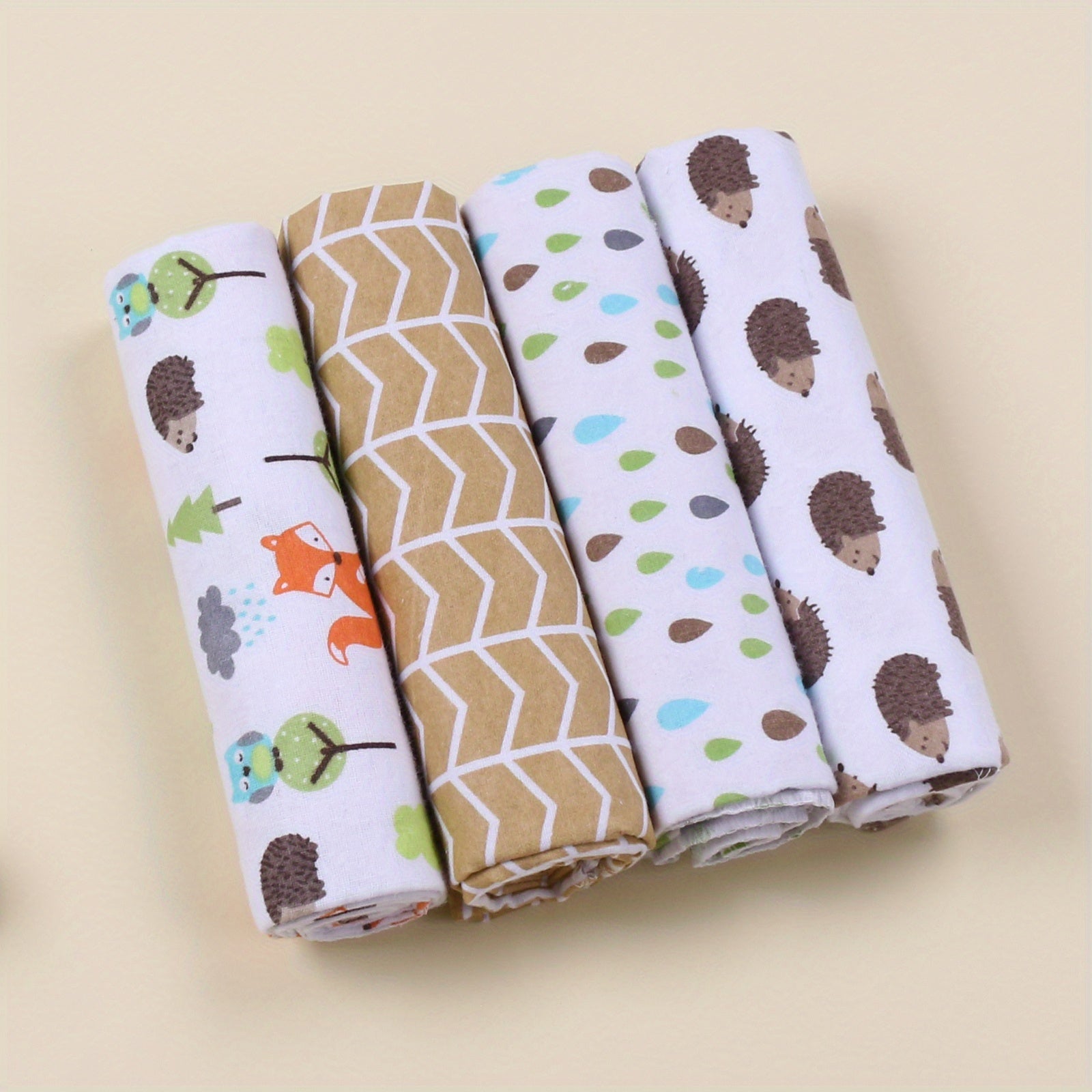 4pcs Blankets, Full Cotton Flannel Soft Towels, Cute Blankets