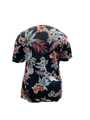 Plus Size Floral Print T-Shirt, Casual Short Sleeve Top For Spring & Summer, Women's Plus Size Clothing