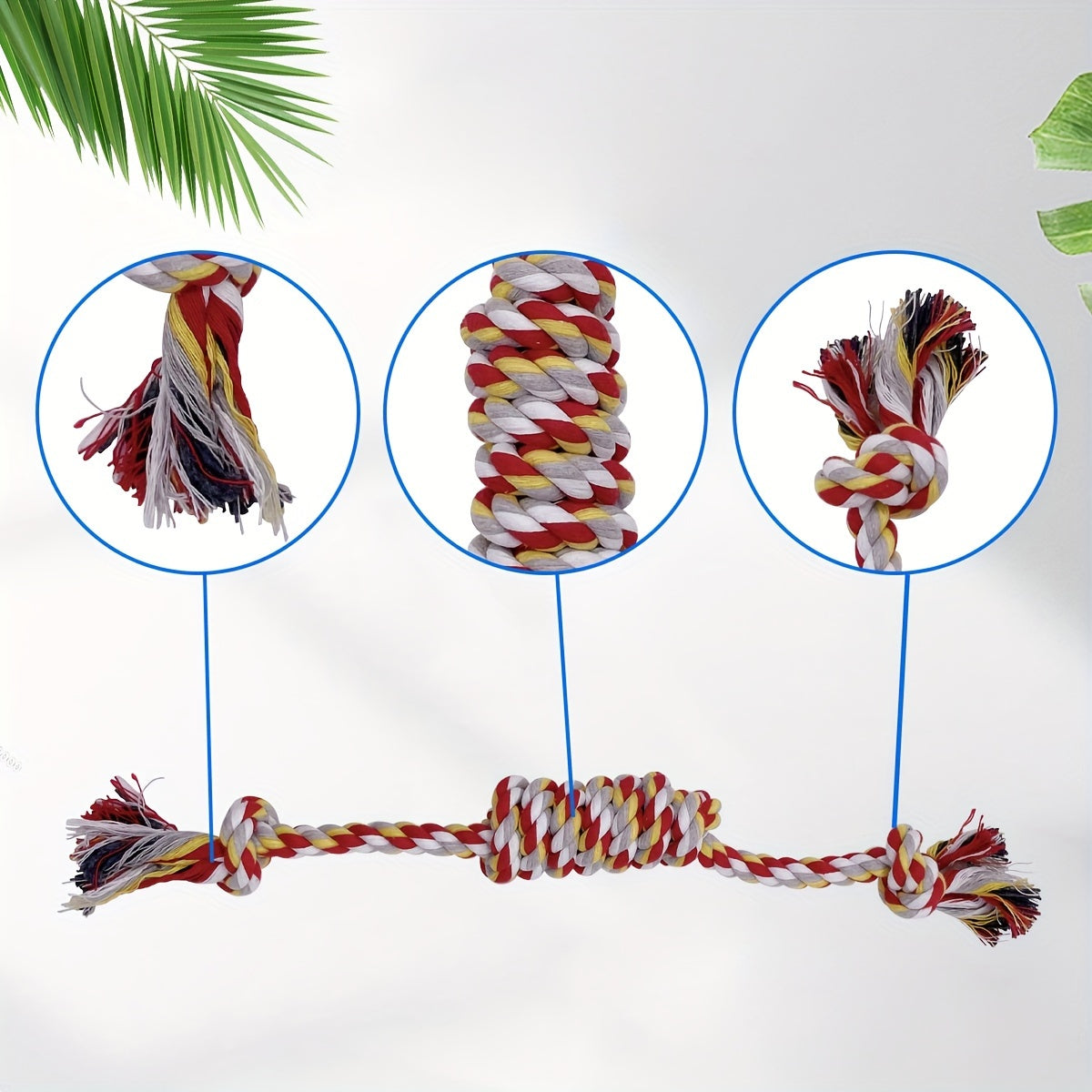 Durable Cotton Rope Dog Toy - Battery-Free, Ideal For Chewing & Playtime Fun Dog Rope Toy Durable Dog Toys For Aggressive Chewers - Kerala Elegance