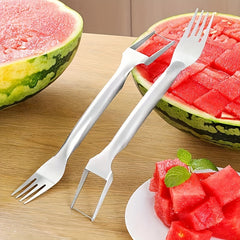 Stainless Steel Watermelon Slicer and Corer - 2-in-1 Fruit and Vegetable Cutter Kitchen Gadget and Tool - Durable Kitchen Utensil for Easy Cutting and Coring