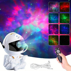 Astronaut Galaxy Star Projector With Guitar - Usb Powered, Perfect For Parties & Spaces, Ideal Gift For Teens & Adults