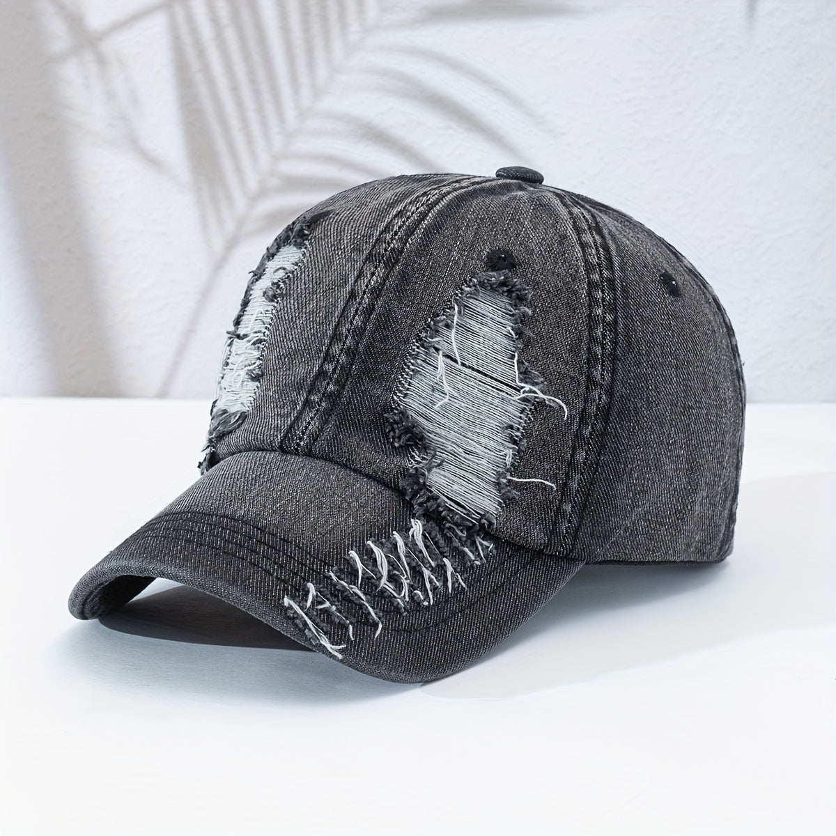 1pc Fashionable Unisex Denim Baseball Cap-Adjustable Sunshade-Vintage Wash-Style Boost For Sports, Casual Outfits & Everyday Use