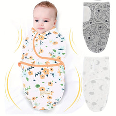 Keep Your Baby Cozy And Secure With This Adjustable Cotton Swaddle Wrap - Perfect For 0-6 Month Olds!