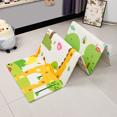 XPE Luxury Crawling Mat - Foldable, Waterproof & Double-Sided, with Fun Cartoon Design - Perfect for Indoor/Outdoor Play, Living Room, Bedroom, Car, Picnic & Travel