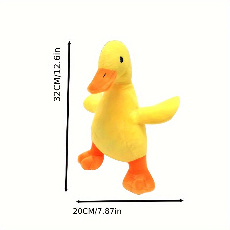 Large Cartoon Yellow Duck Plush Dog Toy With Squeaker And Crinkle Paper, Durable Chew-Resistant Pet Supply, Fun Playtime Accessory For Dogs - Kerala Elegance