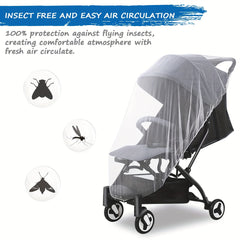 Ultra-Portable & Strong Baby Mosquito Net - Safe Insect Shield for Strollers, Bassinets, Cradles & Mini Cribs - Durable and Enduring Protection