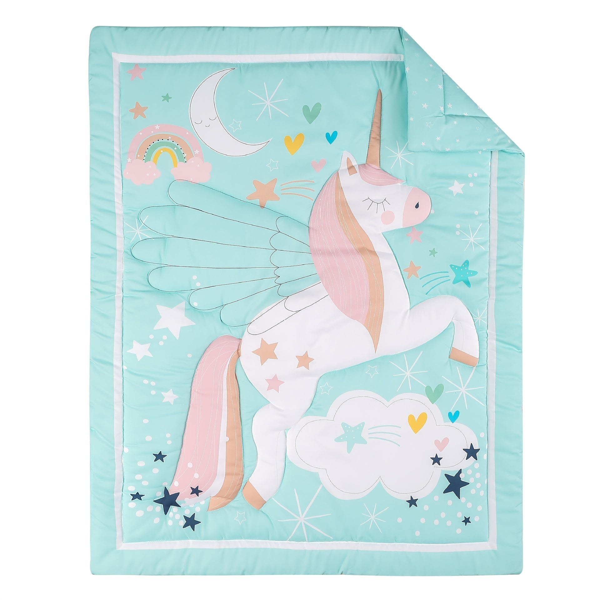 Adorable Unicorn 3-Piece Crib Bedding Set - Perfect For Girls & Boys Nurseries