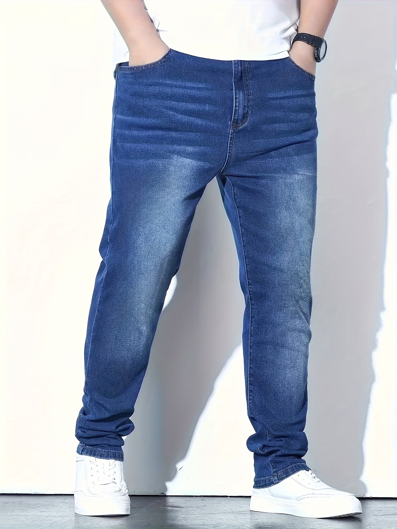 Stretch Jeans - Fashionable, Comfortable, and Versatile Denim Pants with Pockets for Daily Wear, Perfect for All Seasons