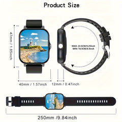 Hot 2024 New 1.83-Inch Touch Screen Dual Strap For Smart Watch For Men And Women - Make/Receive Calls, Step & Calorie Tracker, Call Info Prompt, Multifunction For Smart Watch, Wireless Connect For Android & For Iphone