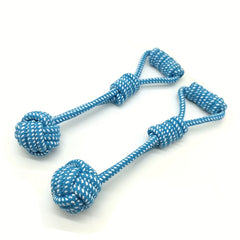 Dog Cotton Rope Toy Molar Bite Resistant Braided Rope Knot Toy Medium Large Hand Pull Toy Pet Random Color - Kerala Elegance