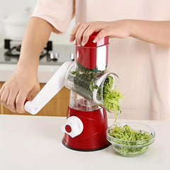 1pc, Vegetable Slicer, Multifunctional Fruit Slicer, TableTop Drum Grater, Manual Food Grater, Roller Vegetable Grater, Cutter, Potato Grater, Household Potato Chopper, Kitchen Stuff, Kitchen Gadgets