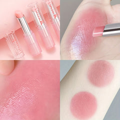 Color-changing Waterproof Lip Balm with Plant Squalane Moisturizing and Non-fading Long-lasting Jelly Lip Gloss for Valentine's Day