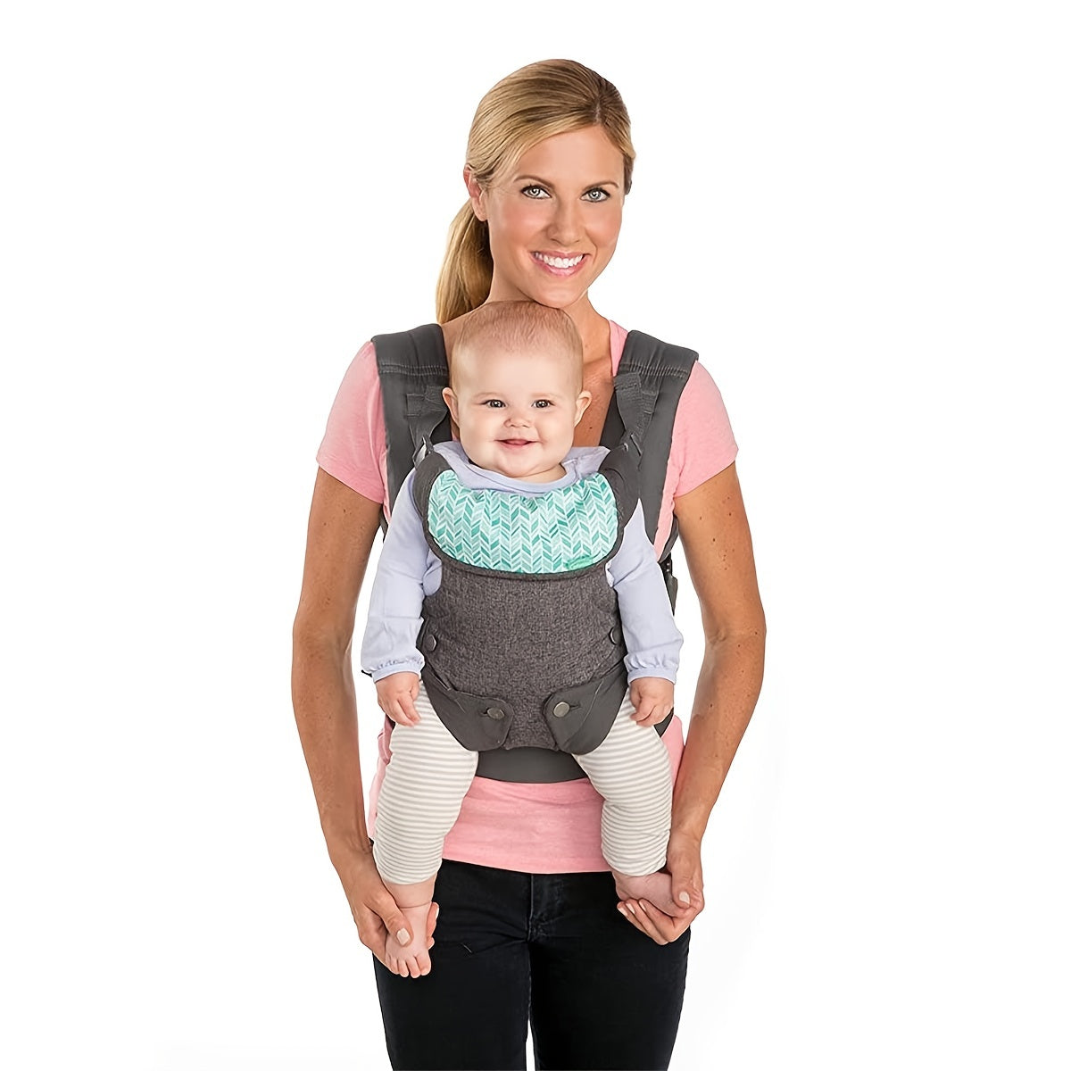 Light Grey 4-in-1 Convertible Carrier - Ergonomic, Front & Back Carry for Newborns & Babies up to 32 lbs!