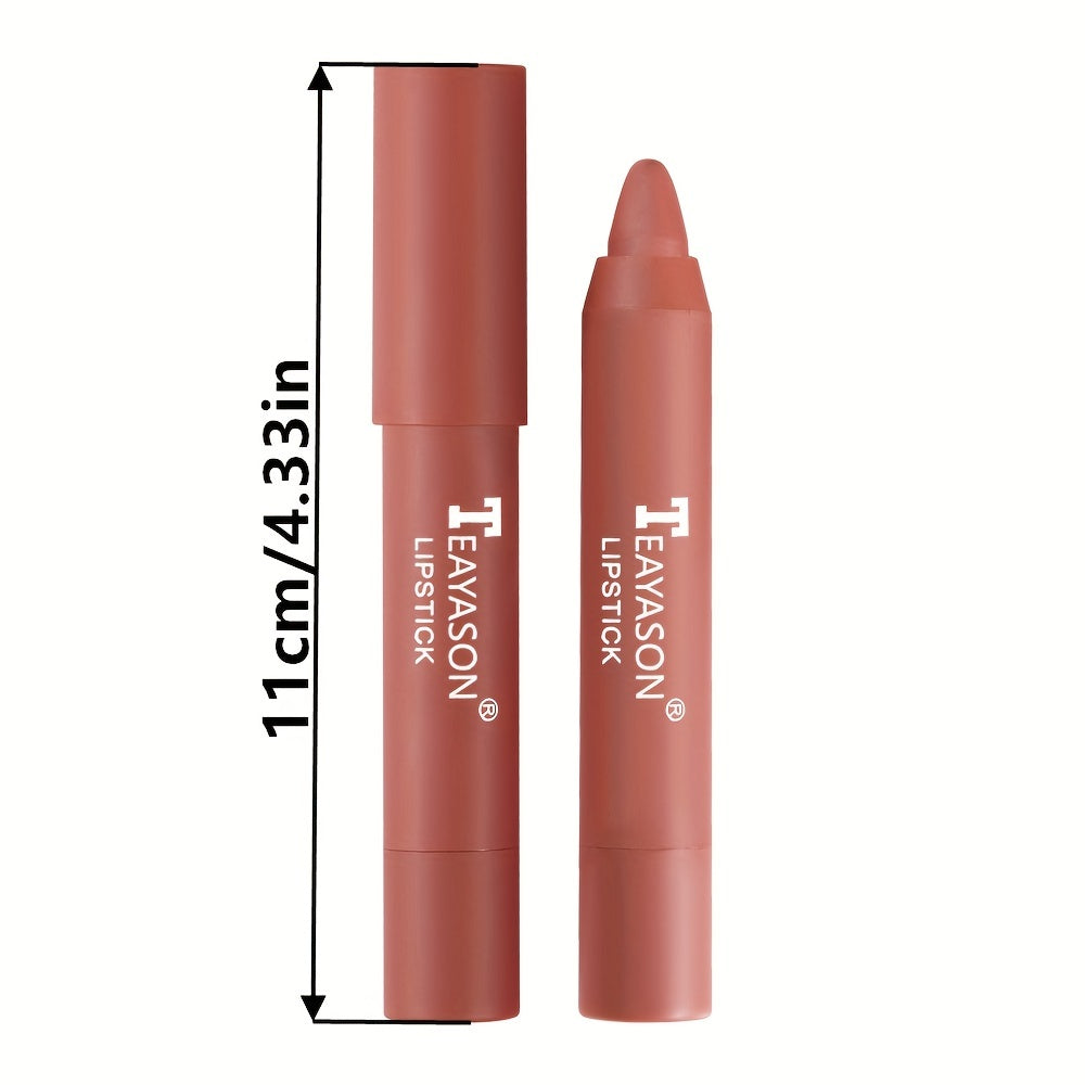 12 Colors Matte Moisturizing Lipstick Crayons - Long Lasting, Waterproof, Smooth, Fuller Lip Makeup Finish Valentine's Day Gifts - Kerala Elegance