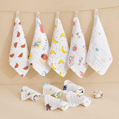 4 Pcs 23.01x23.01cm Cotton Soft Baby Towels: Handy for Bathing, Feeding, Wiping, and Burping - Suitable for 0-3 Year Olds